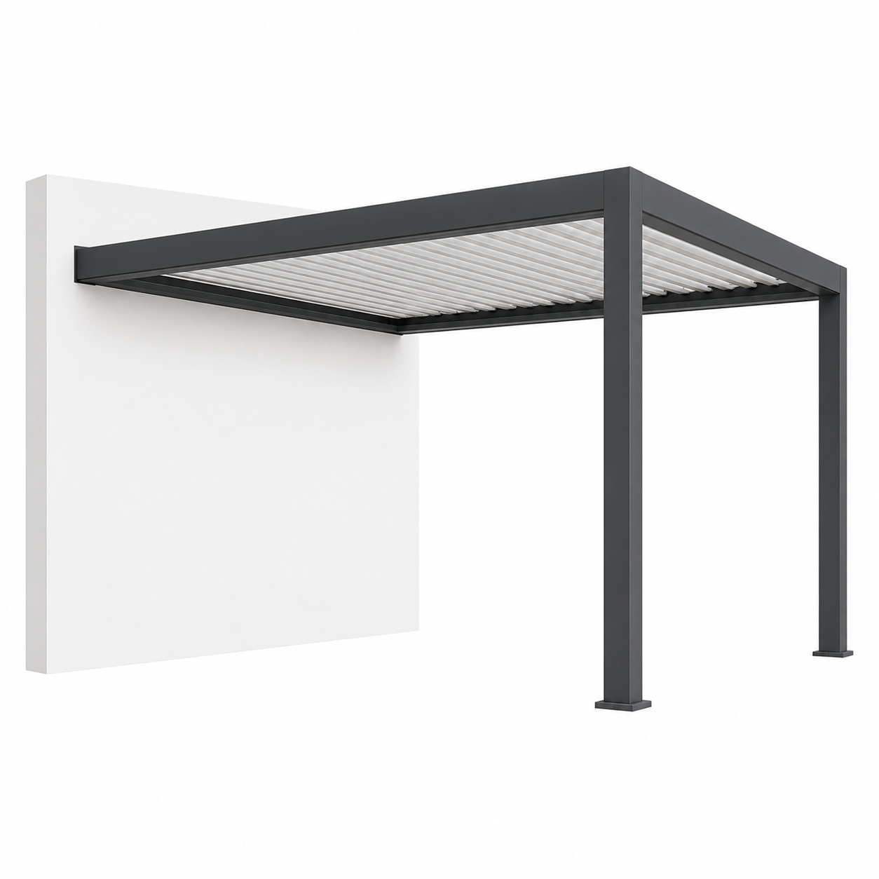 Pergola addossata in alluminio per terrazzo Verona